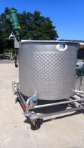 500 Gallon A & B Process SS Dimple Jacketed Mix Tank, 316L