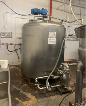 Cherry Burrell 1,200 Gallon Steam Jacketed Mix Tank